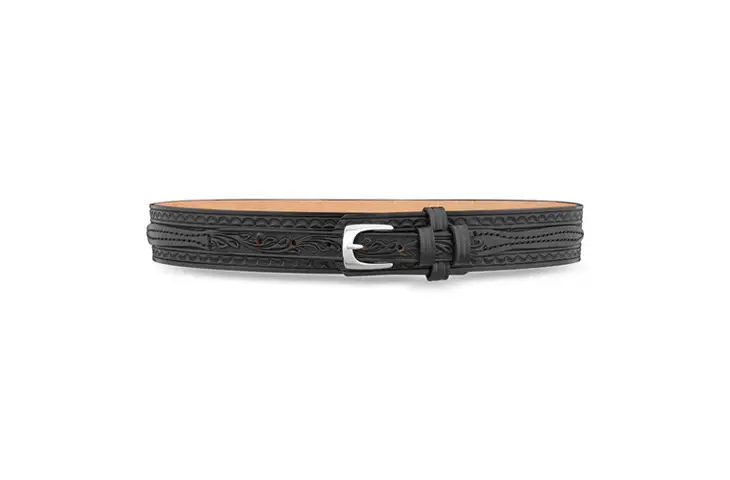 DutyMan 1-3/4inch Floral Ranger Belt With Nickel Buckle